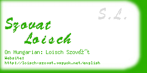 szovat loisch business card